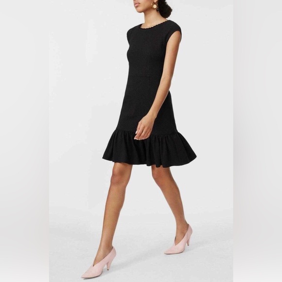 Rebecca Taylor Dresses & Skirts - New Rebecca Taylor black honeycomb scalloped edge dress 8